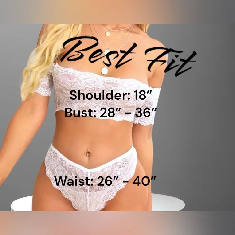 Hot Item ! l White Mesh l 2-piece l Intimate l OS l New